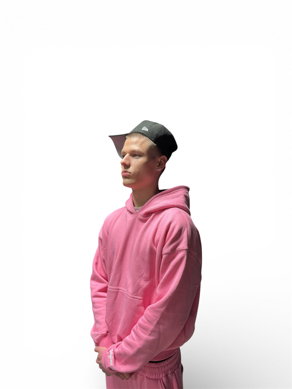PINK FLARED HOODIE