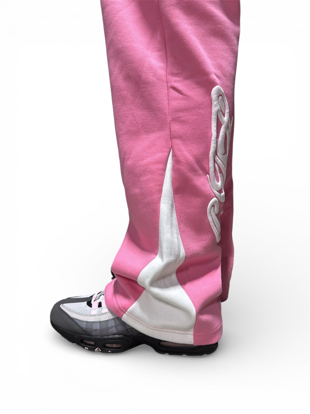 PINK FLARED JOGGERS