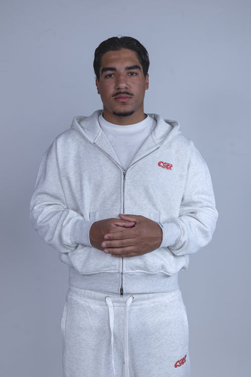 CLOUD GRAY ZIP-HOODIE