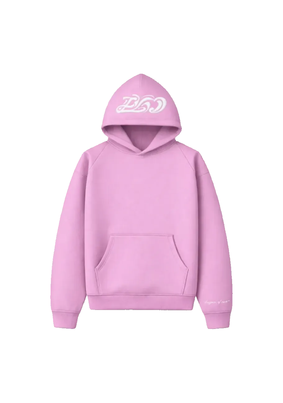 PINK FLARED HOODIE