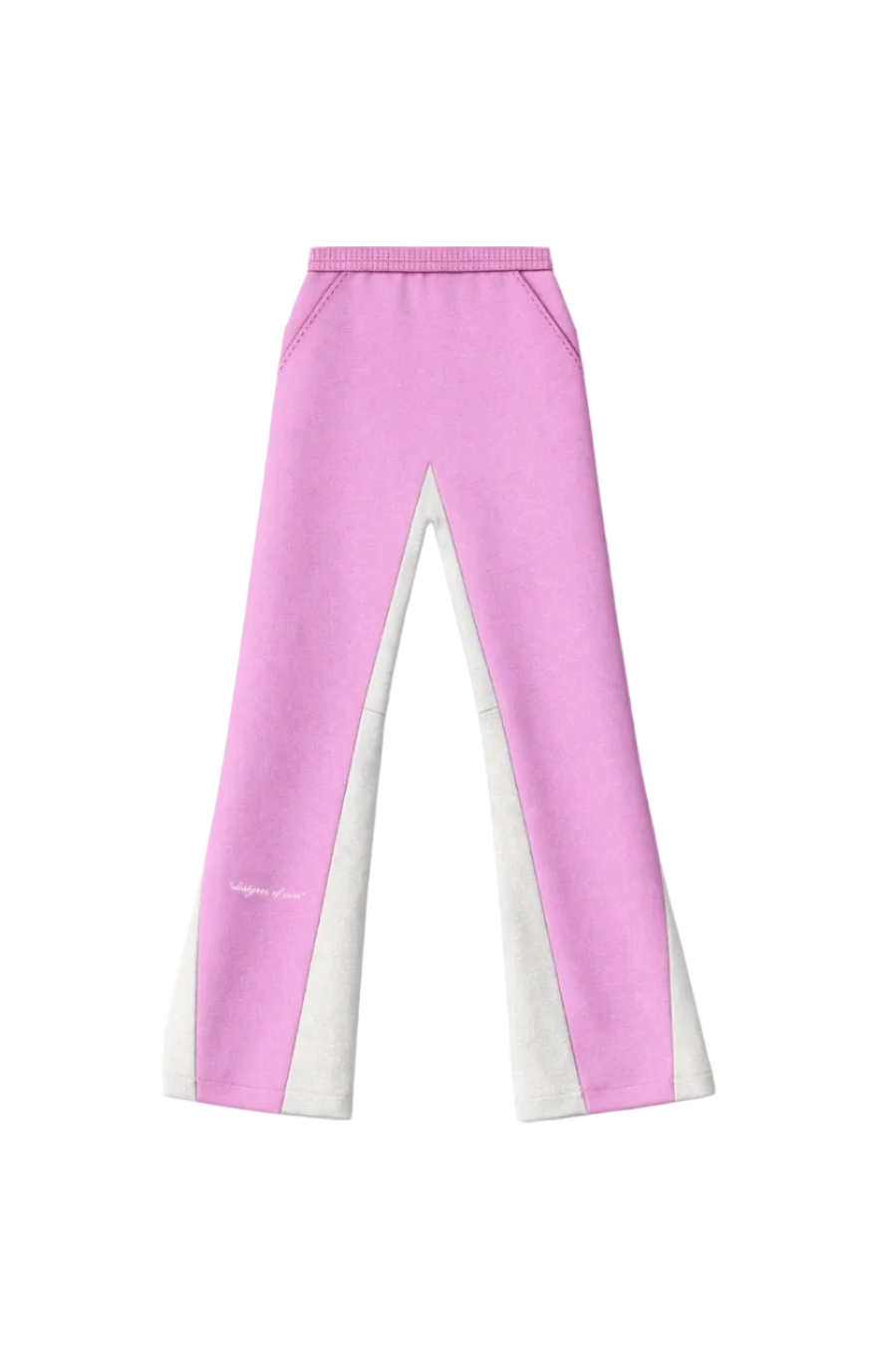 PINK FLARED JOGGERS