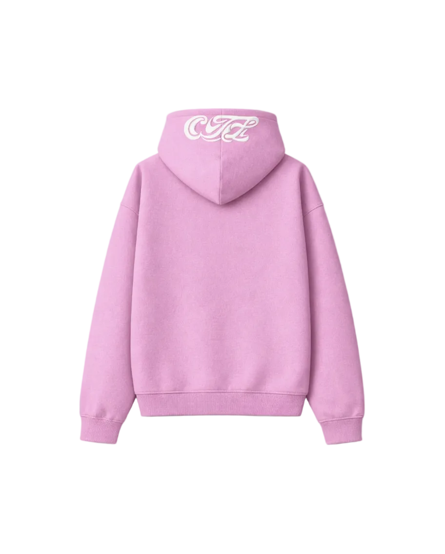 PINK FLARED HOODIE
