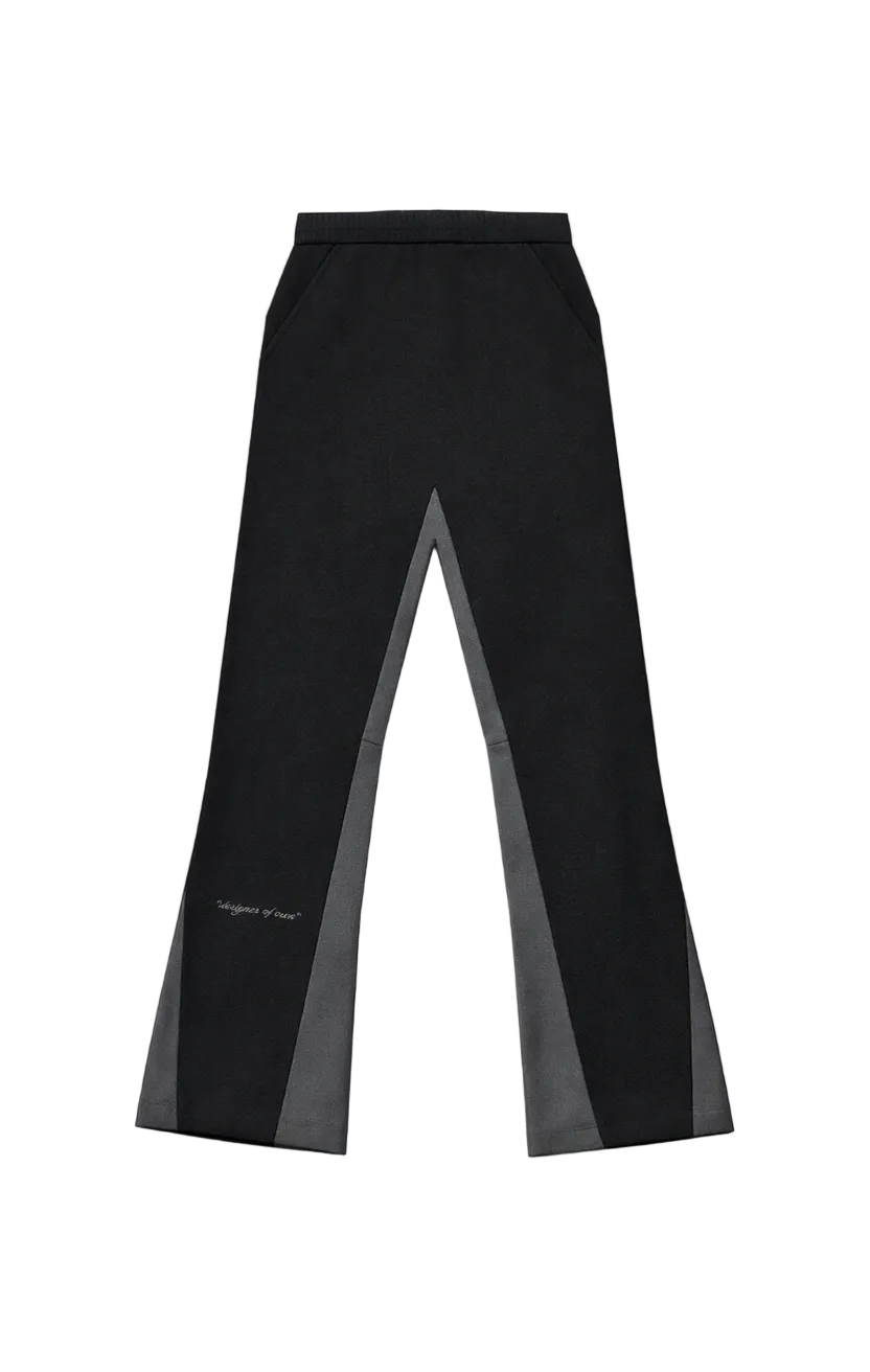 BLACK FLARED JOGGERS
