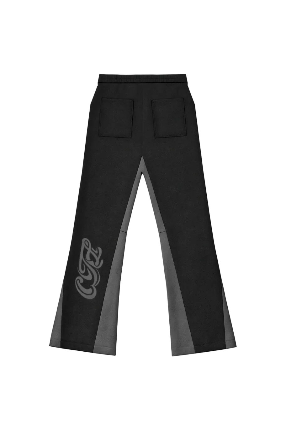 BLACK FLARED JOGGERS