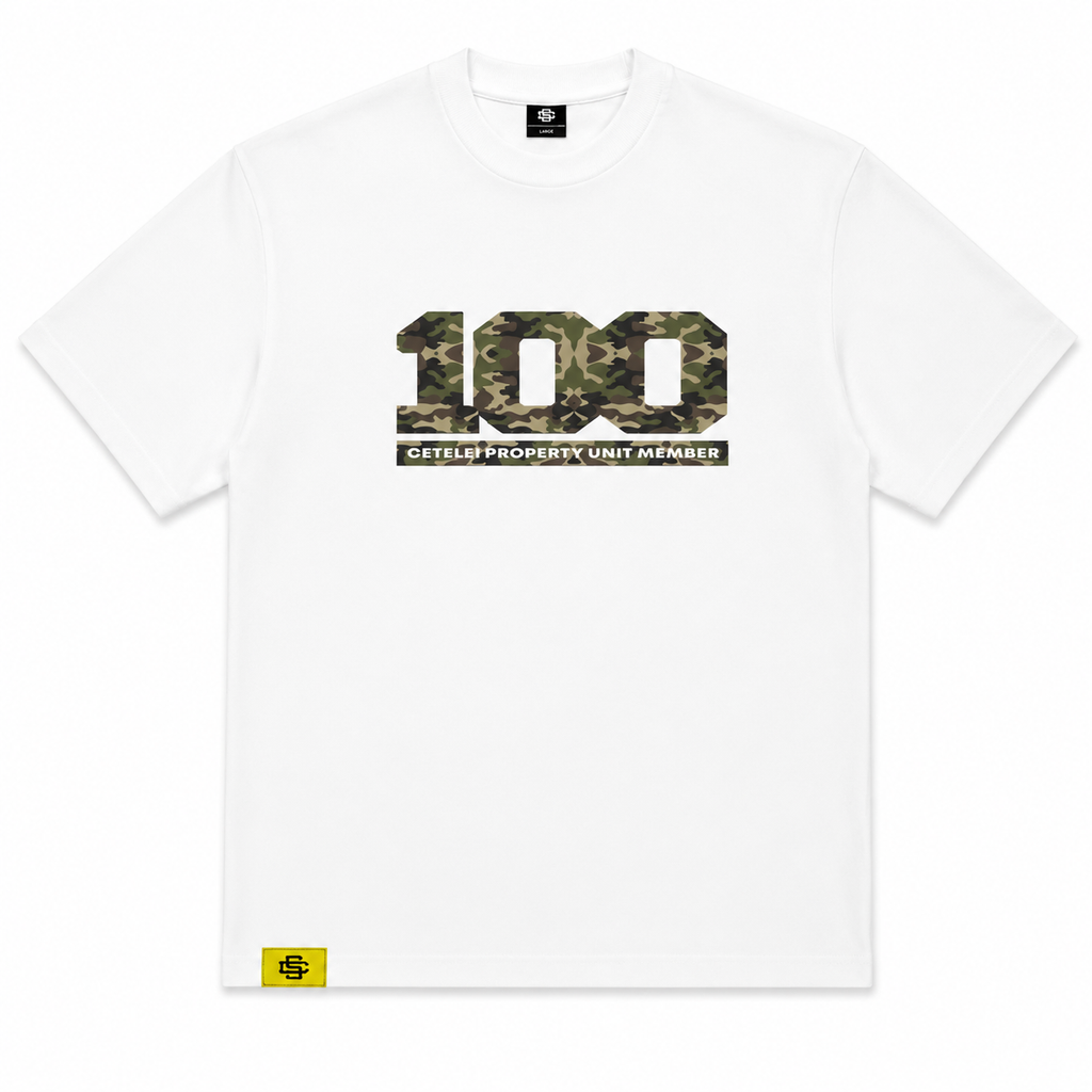 Camo Logo Tee White