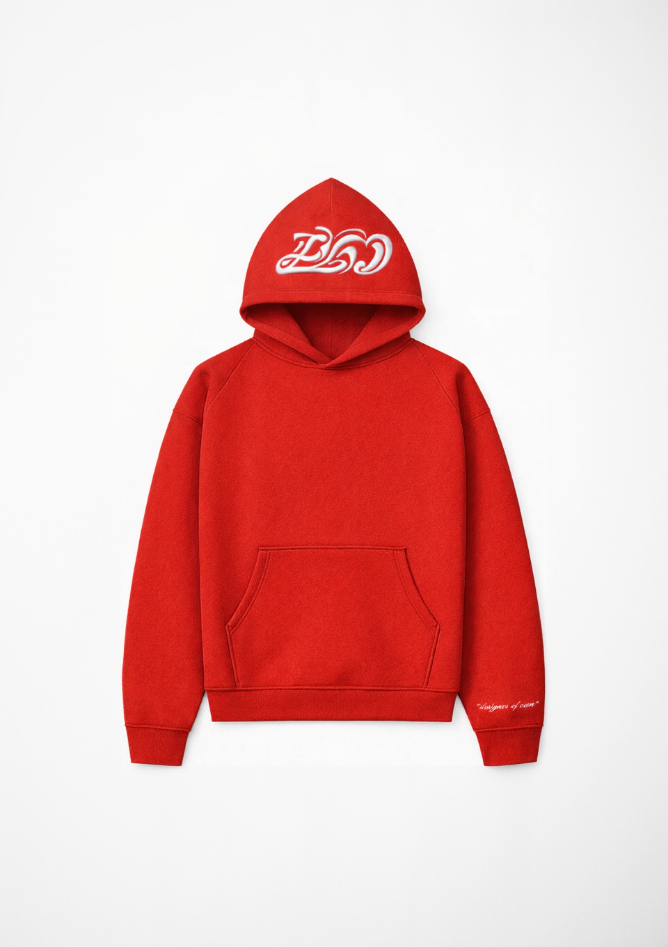 RED FLARED HOODIE