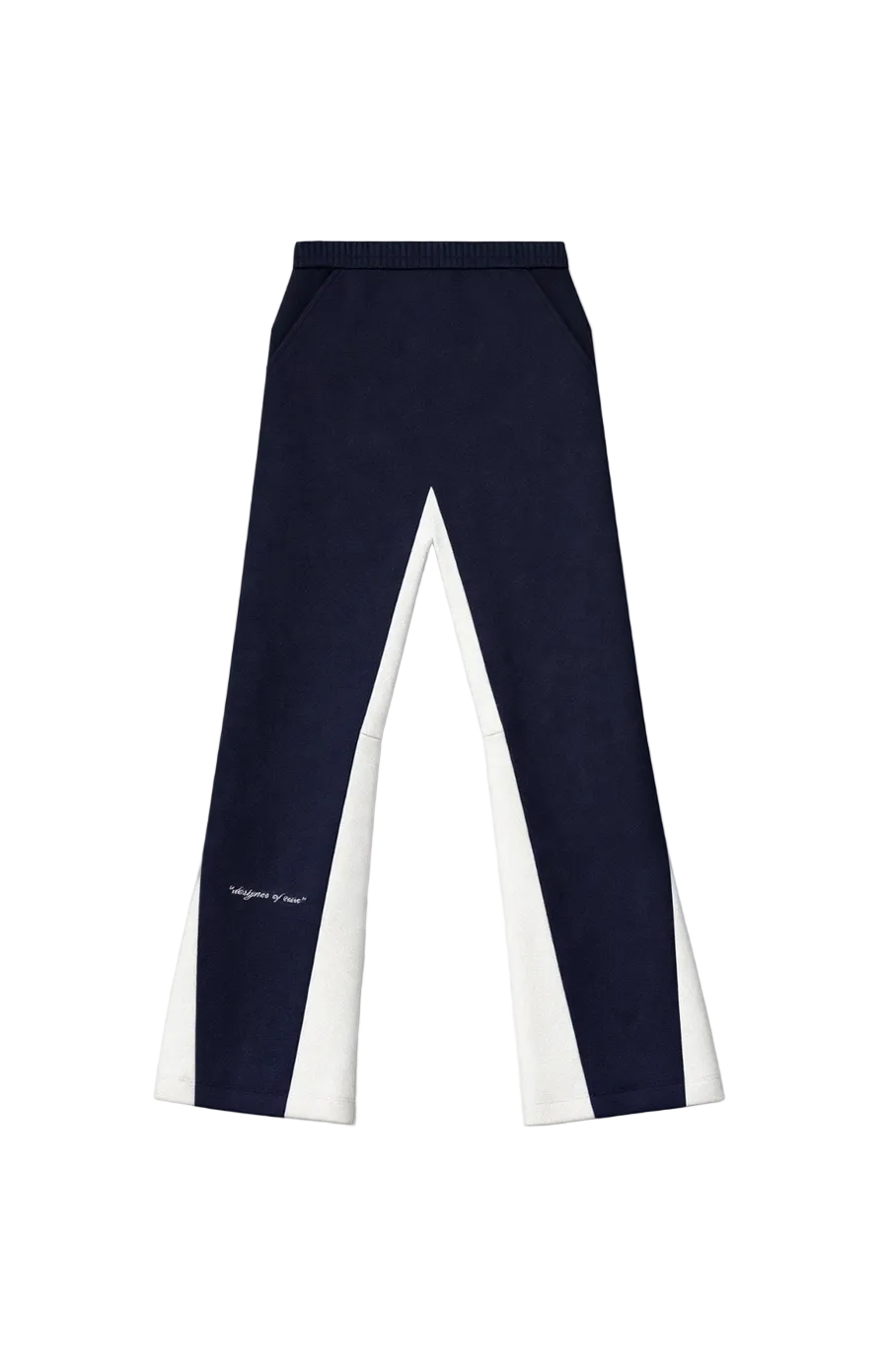 NAVY BLUE FLARED JOGGERS