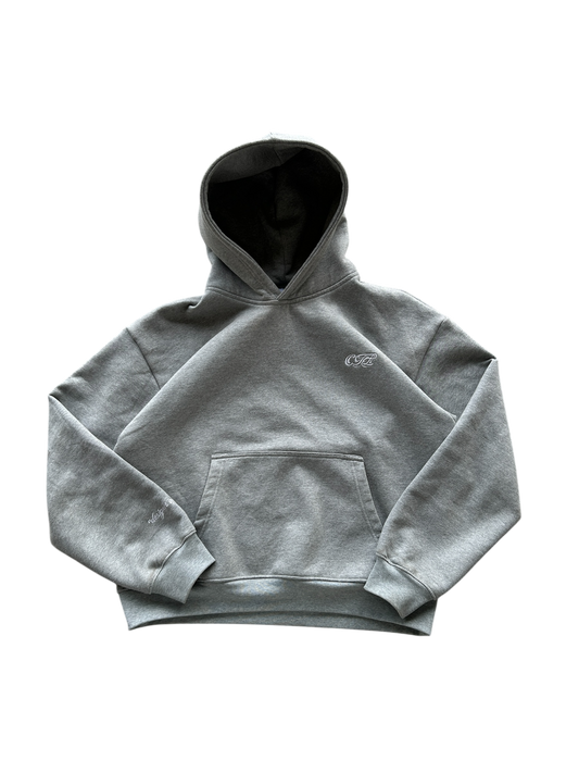 GRAY BOXY HOODIE