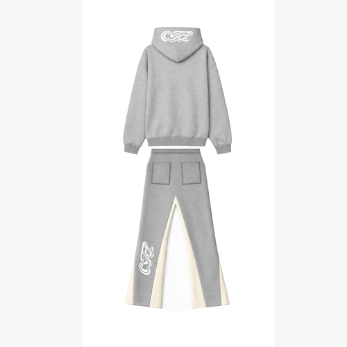 GRAY FLARED TRACKSUIT