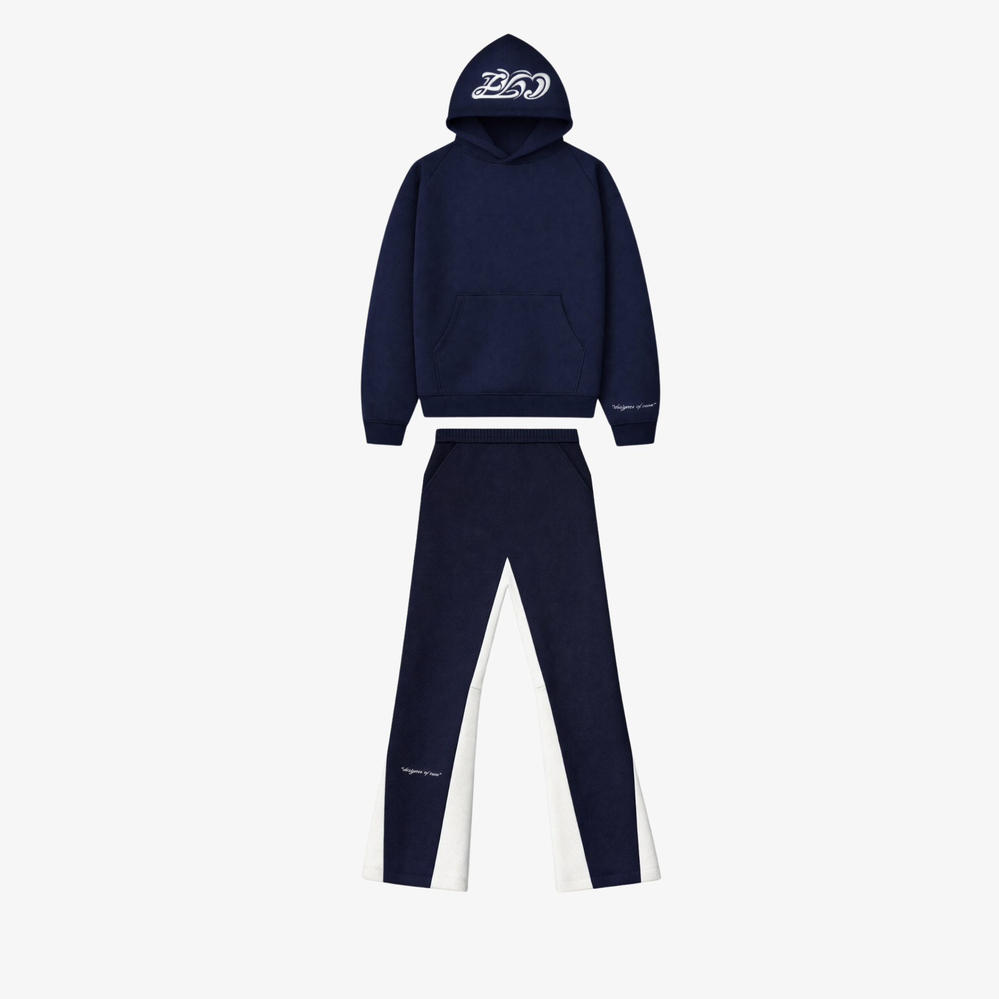 NAVY FLARED TRACKSUIT
