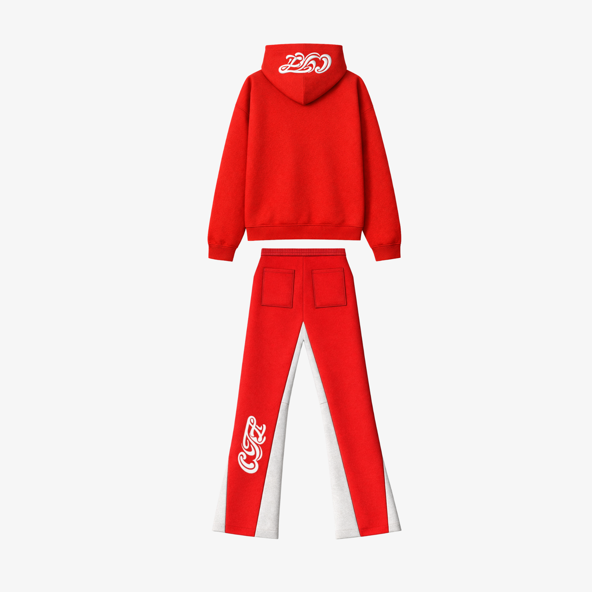 RED FLARED TRACKSUIT