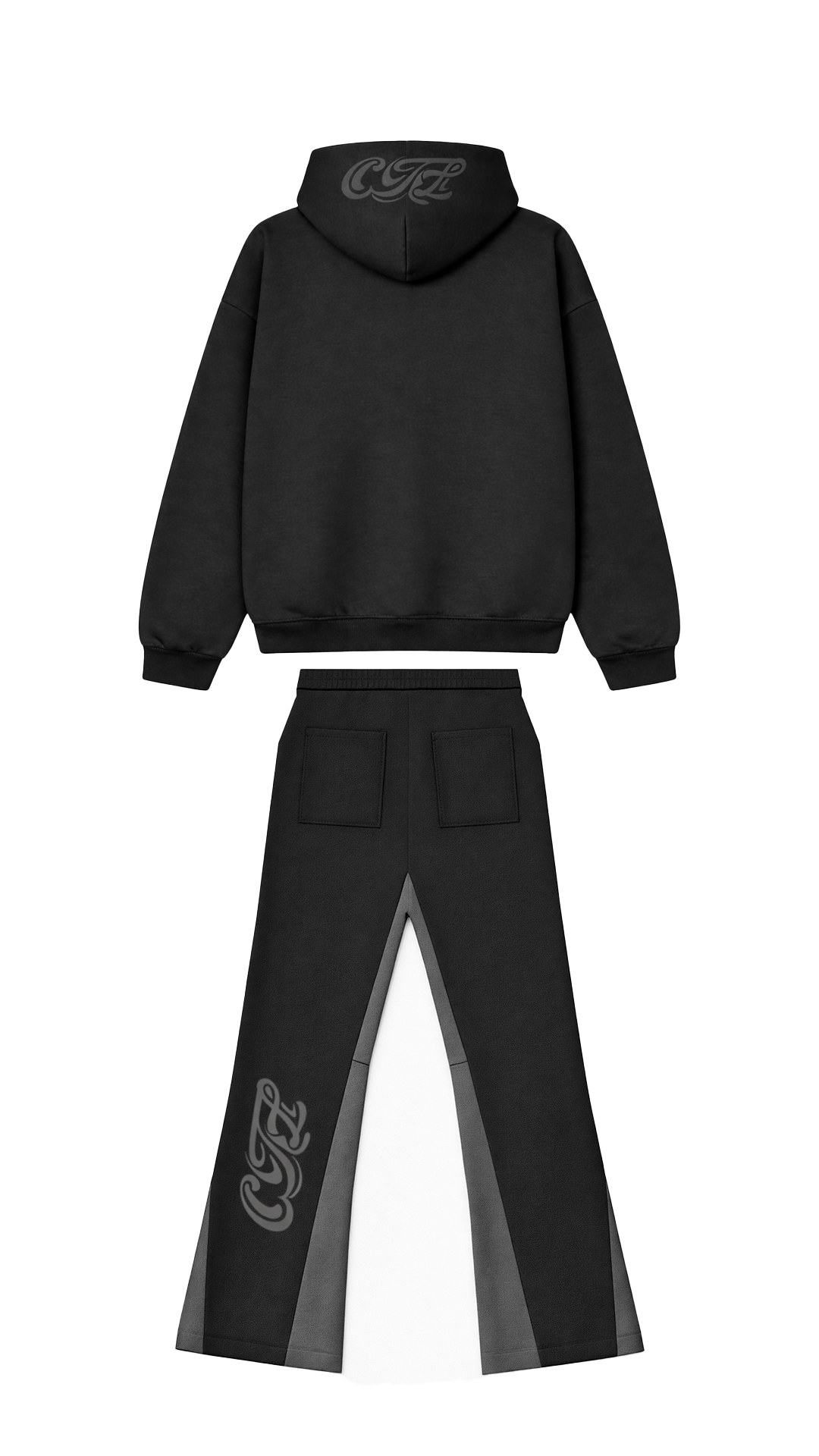 BLACK FLARED TRACKSUIT