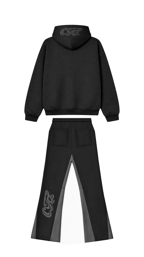 BLACK FLARED TRACKSUIT