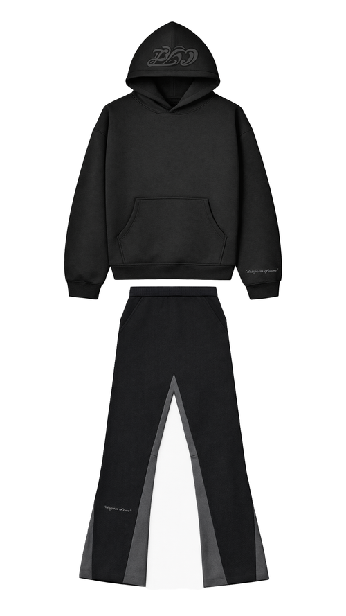 BLACK FLARED TRACKSUIT