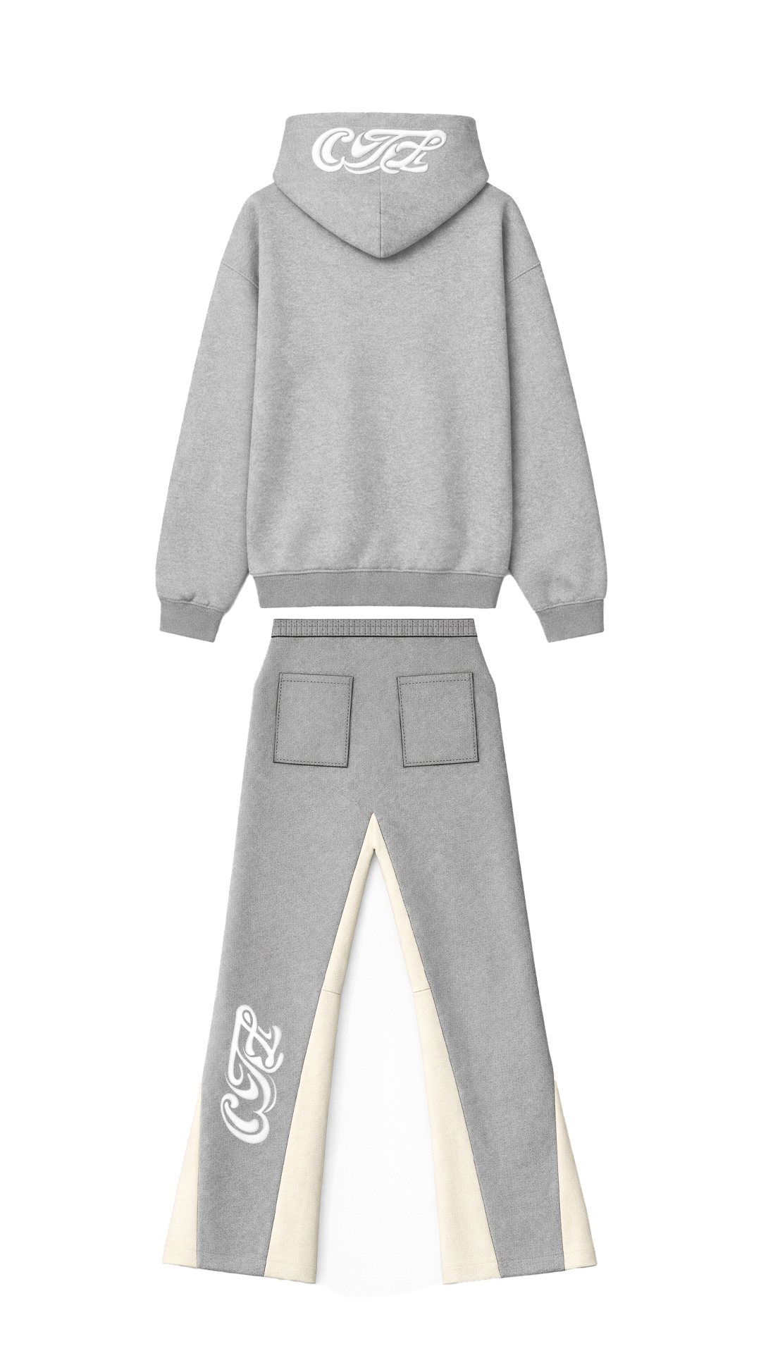 GRAY FLARED TRACKSUIT