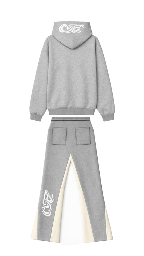 GRAY FLARED TRACKSUIT